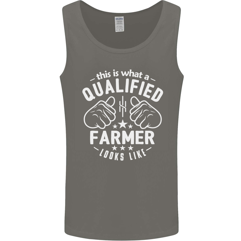 This Is What a Qualified Farmer Looks Like Mens Vest Tank Top Charcoal