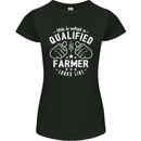 This Is What a Qualified Farmer Looks Like Womens Petite Cut T-Shirt Black