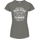This Is What a Qualified Farmer Looks Like Womens Petite Cut T-Shirt Charcoal