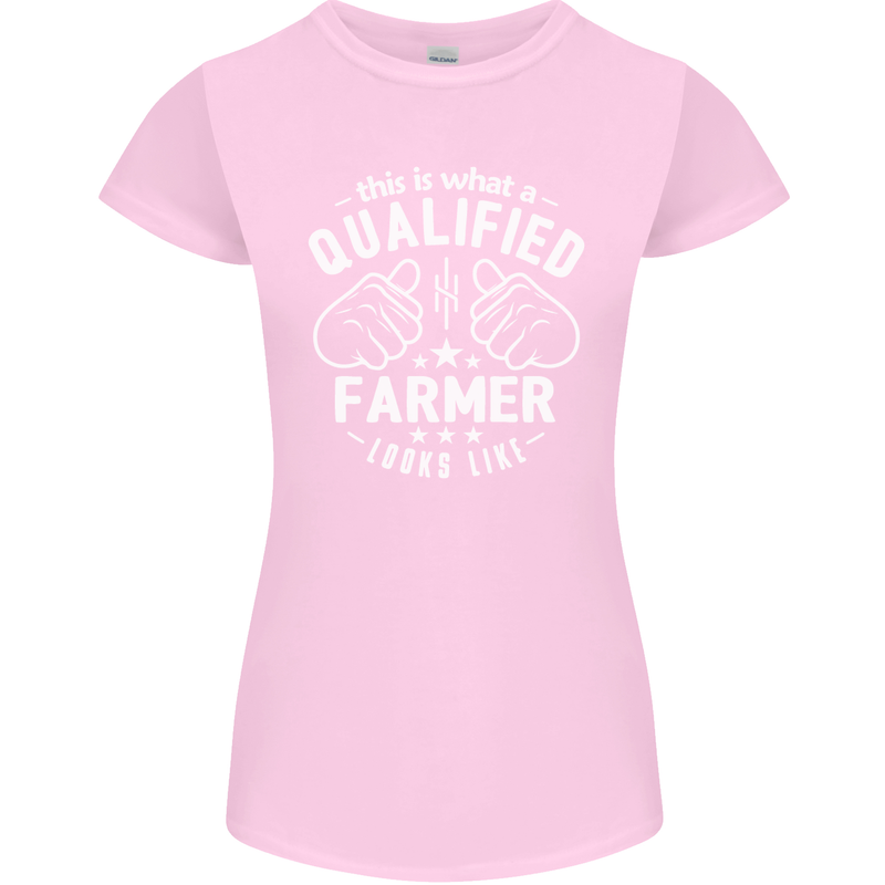 This Is What a Qualified Farmer Looks Like Womens Petite Cut T-Shirt Light Pink