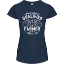 This Is What a Qualified Farmer Looks Like Womens Petite Cut T-Shirt Navy Blue
