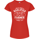 This Is What a Qualified Farmer Looks Like Womens Petite Cut T-Shirt Red
