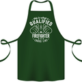 This Is What a Qualified Firefighter Looks Like Cotton Apron 100% Organic Forest Green