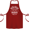This Is What a Qualified Firefighter Looks Like Cotton Apron 100% Organic Maroon