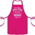 This Is What a Qualified Firefighter Looks Like Cotton Apron 100% Organic Pink