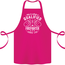 This Is What a Qualified Firefighter Looks Like Cotton Apron 100% Organic Pink