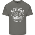 This Is What a Qualified Firefighter Looks Like Mens Cotton T-Shirt Tee Top Charcoal