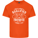 This Is What a Qualified Firefighter Looks Like Mens Cotton T-Shirt Tee Top Orange