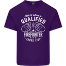This Is What a Qualified Firefighter Looks Like Mens Cotton T-Shirt Tee Top Purple