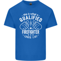 This Is What a Qualified Firefighter Looks Like Mens Cotton T-Shirt Tee Top Royal Blue