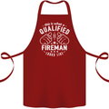 This Is What a Qualified Fireman Looks Like Cotton Apron 100% Organic Maroon