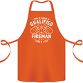 This Is What a Qualified Fireman Looks Like Cotton Apron 100% Organic Orange