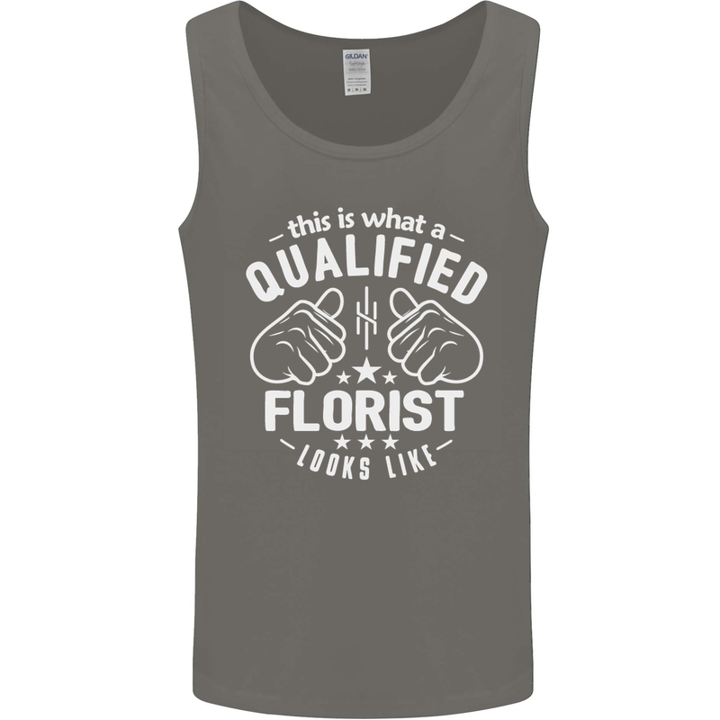 This Is What a Qualified Florist Looks Like Mens Vest Tank Top Charcoal