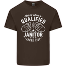 This Is What a Qualified Janitor Looks Like Mens Cotton T-Shirt Tee Top Dark Chocolate