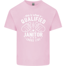 This Is What a Qualified Janitor Looks Like Mens Cotton T-Shirt Tee Top Light Pink