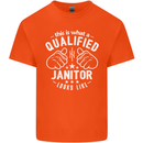 This Is What a Qualified Janitor Looks Like Mens Cotton T-Shirt Tee Top Orange