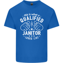 This Is What a Qualified Janitor Looks Like Mens Cotton T-Shirt Tee Top Royal Blue