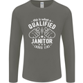 This Is What a Qualified Janitor Looks Like Mens Long Sleeve T-Shirt Charcoal