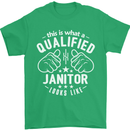 This Is What a Qualified Janitor Looks Like Mens T-Shirt Cotton Gildan Irish Green