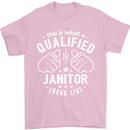 This Is What a Qualified Janitor Looks Like Mens T-Shirt Cotton Gildan Light Pink