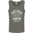 This Is What a Qualified Janitor Looks Like Mens Vest Tank Top Charcoal