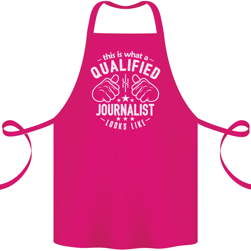 This Is What a Qualified Journalist Looks Like Cotton Apron 100% Organic Pink
