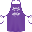 This Is What a Qualified Journalist Looks Like Cotton Apron 100% Organic Purple