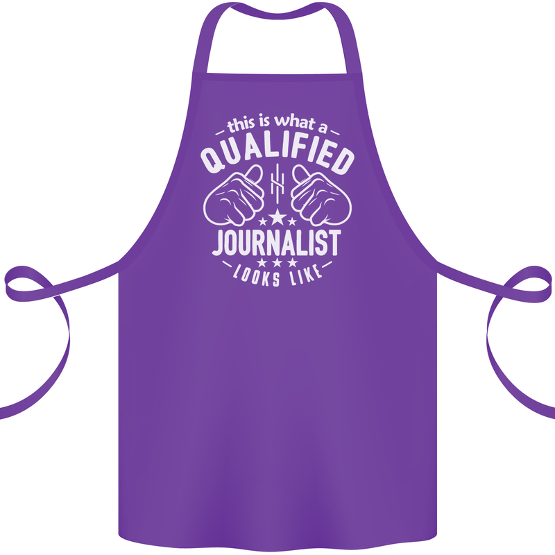 This Is What a Qualified Journalist Looks Like Cotton Apron 100% Organic Purple