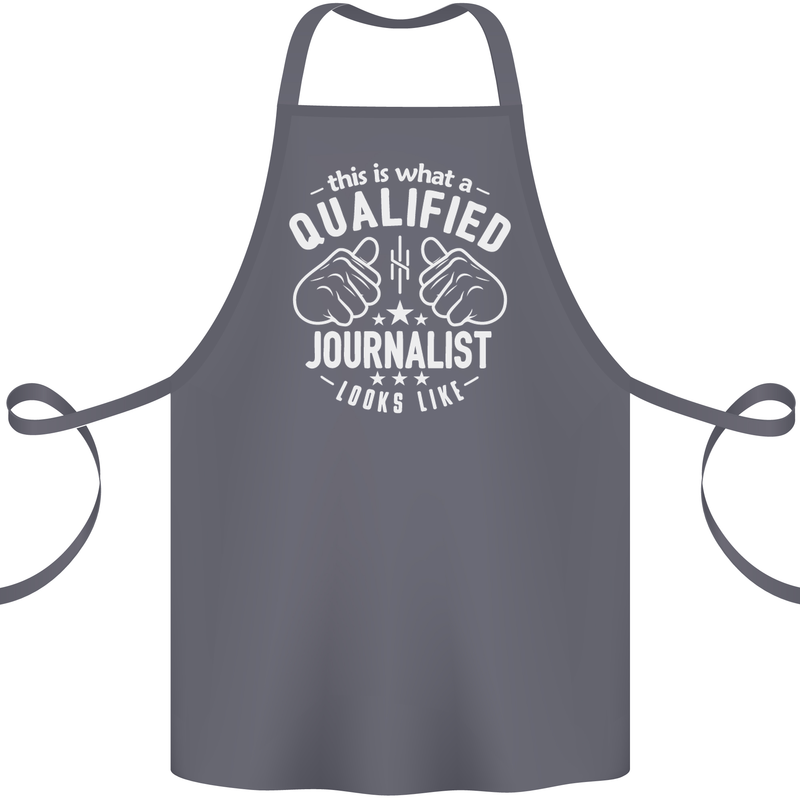 This Is What a Qualified Journalist Looks Like Cotton Apron 100% Organic Steel