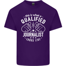 This Is What a Qualified Journalist Looks Like Mens Cotton T-Shirt Tee Top Purple