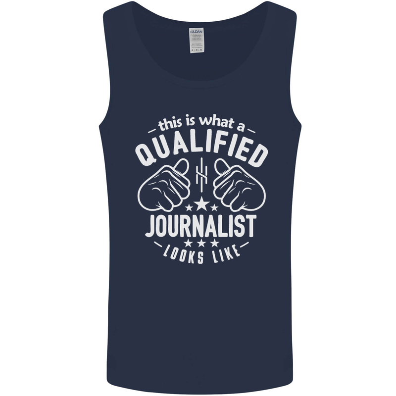 This Is What a Qualified Journalist Looks Like Mens Vest Tank Top Navy Blue