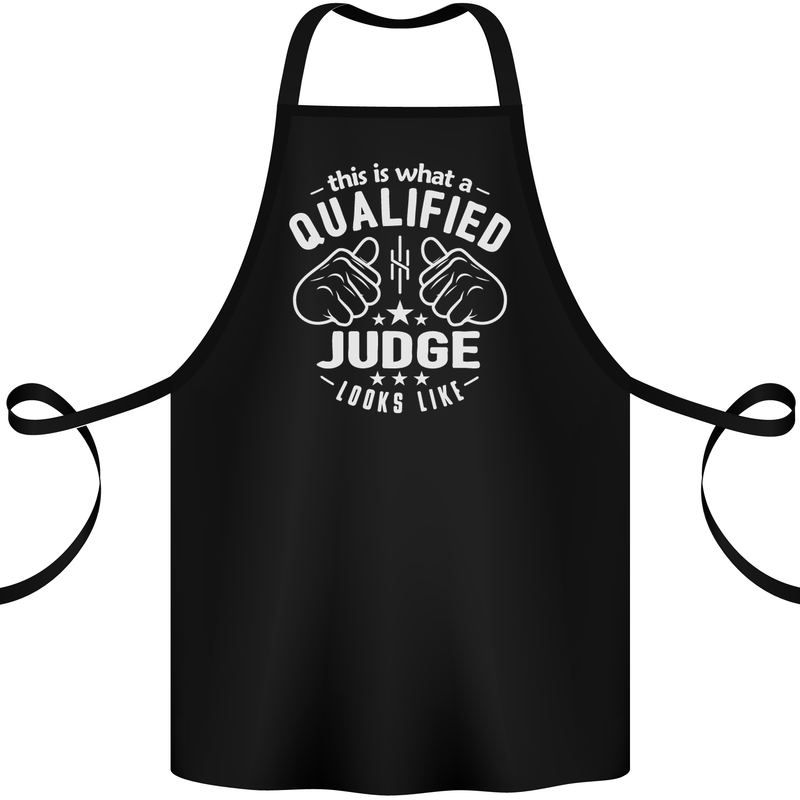 This Is What a Qualified Judge Looks Like Cotton Apron 100% Organic Black