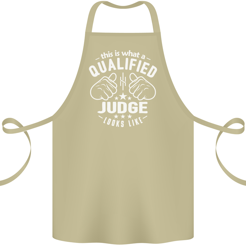 This Is What a Qualified Judge Looks Like Cotton Apron 100% Organic Khaki