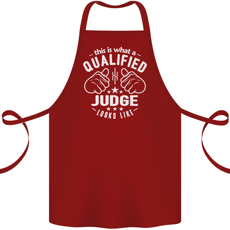This Is What a Qualified Judge Looks Like Cotton Apron 100% Organic Maroon