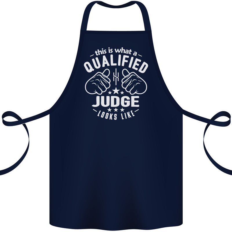 This Is What a Qualified Judge Looks Like Cotton Apron 100% Organic Navy Blue