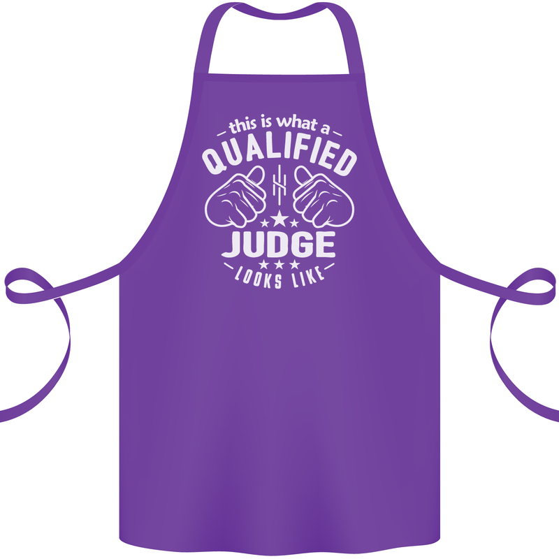 This Is What a Qualified Judge Looks Like Cotton Apron 100% Organic Purple