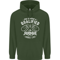 This Is What a Qualified Judge Looks Like Mens 80% Cotton Hoodie Forest Green