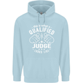 This Is What a Qualified Judge Looks Like Mens 80% Cotton Hoodie Light Blue
