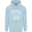 This Is What a Qualified Judge Looks Like Mens 80% Cotton Hoodie Light Blue