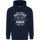 This Is What a Qualified Judge Looks Like Mens 80% Cotton Hoodie Navy Blue