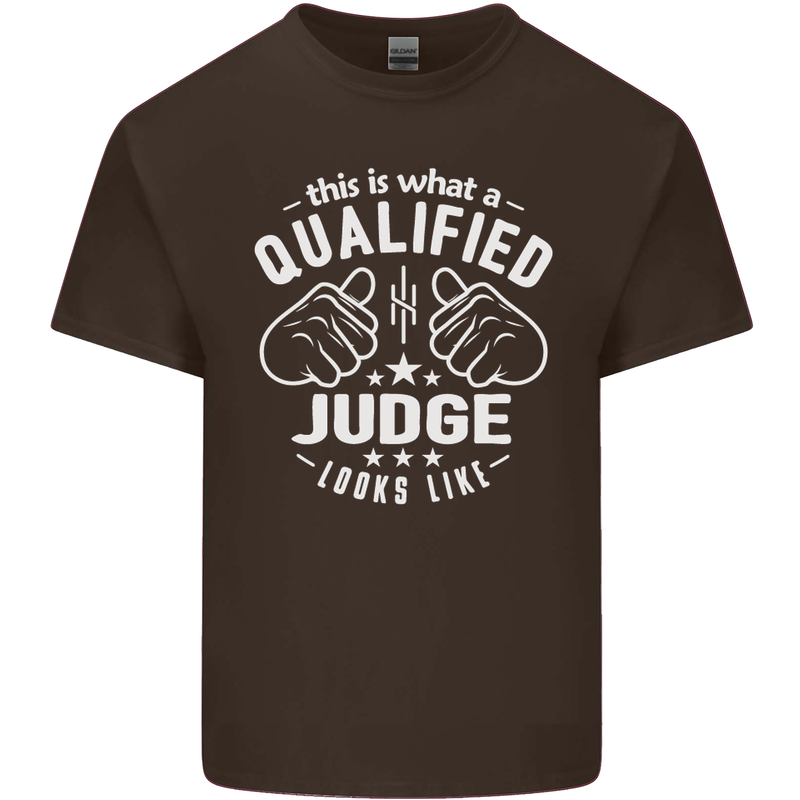 This Is What a Qualified Judge Looks Like Mens Cotton T-Shirt Tee Top Dark Chocolate