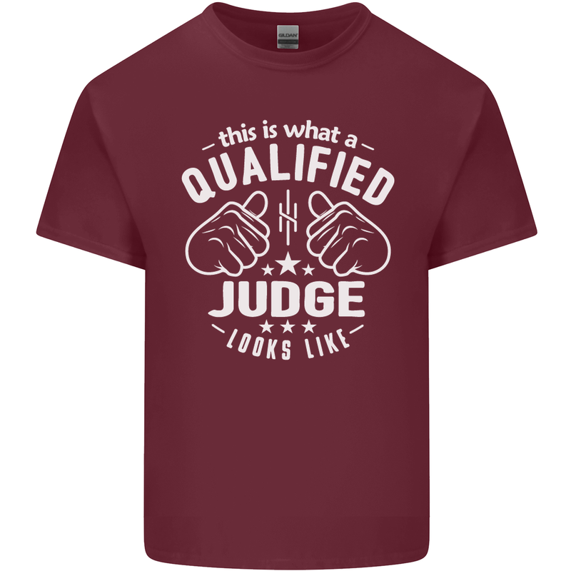 This Is What a Qualified Judge Looks Like Mens Cotton T-Shirt Tee Top Maroon