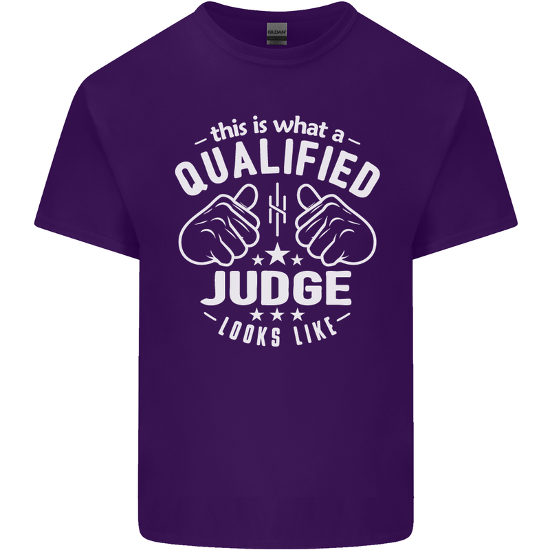 This Is What a Qualified Judge Looks Like Mens Cotton T-Shirt Tee Top Purple