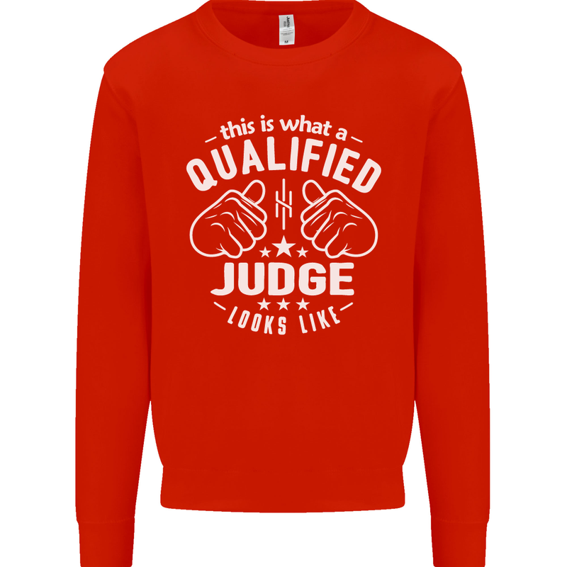 This Is What a Qualified Judge Looks Like Mens Sweatshirt Jumper Bright Red