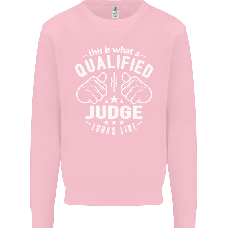 This Is What a Qualified Judge Looks Like Mens Sweatshirt Jumper Light Pink