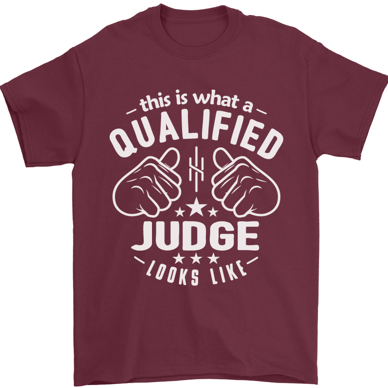 This Is What a Qualified Judge Looks Like Mens T-Shirt Cotton Gildan Maroon