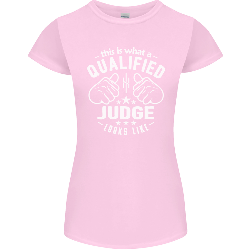 This Is What a Qualified Judge Looks Like Womens Petite Cut T-Shirt Light Pink