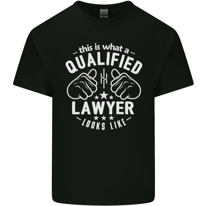 This Is What a Qualified Lawyer Looks Like Mens Cotton T-Shirt Tee Top Black