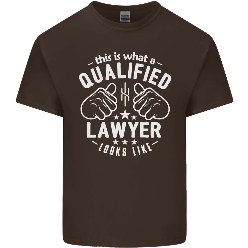 This Is What a Qualified Lawyer Looks Like Mens Cotton T-Shirt Tee Top Dark Chocolate