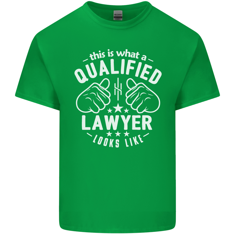 This Is What a Qualified Lawyer Looks Like Mens Cotton T-Shirt Tee Top Irish Green